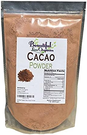 Certified Organic Raw Cacao Powder, 1 Pound Bag