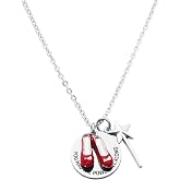 Eilygen Inspirational Gift Movies Inspired Necklace You had the Power all Along Red Themed Pendant Jewelry Gift for Her