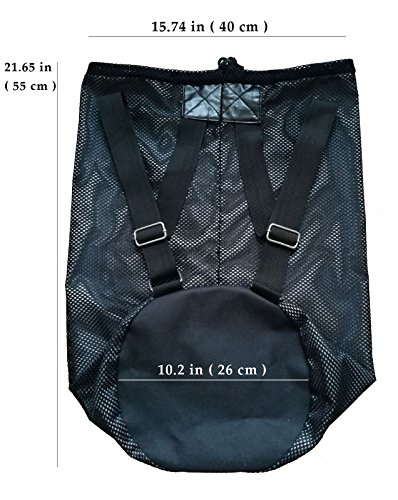 Mesh Drawstring Bag Mesh Backpack With Adjustable Shoulder Strap - Sport Equipment Bag Perfect Portable For Basketball, Football, Volleyball, Gym, Swimming, Travel, Indoor And Outdoor Sports - Outlers