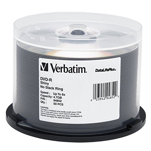 Verbatim Shiny Silver DataLife Plus 8x DVD-R 50 Disc Spindle 94852