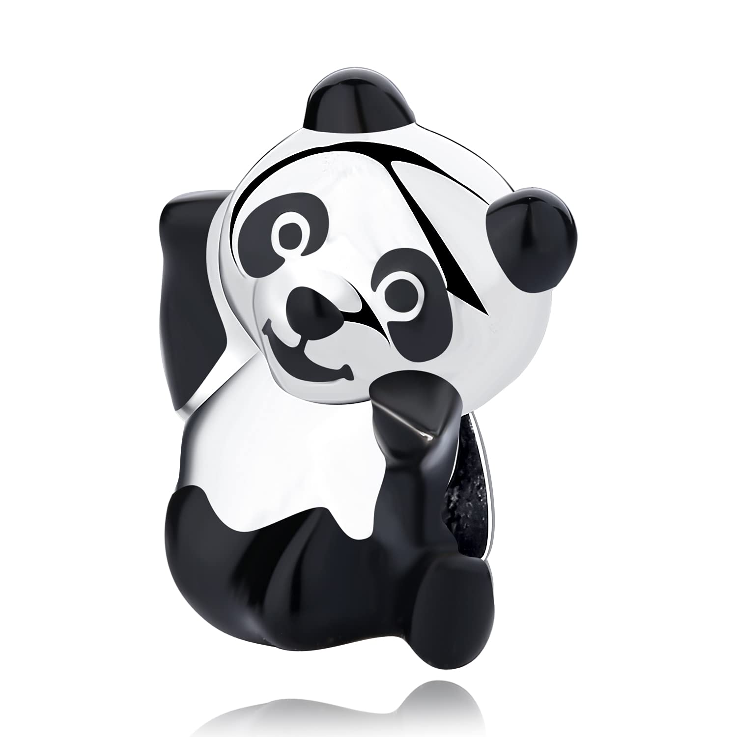 sam panda 925 Sterling Silver Charms Compatible for Pandora Bracelets and Necklaces, DIY Holiday Gifts for Women Girls, Panda