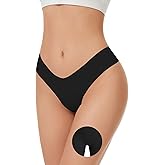 OVRUNS Camel Toe Underwear for Women Low Waist Camel Toe Thong No Show Seamless Workout Cameltoe Proof Concealer Panties