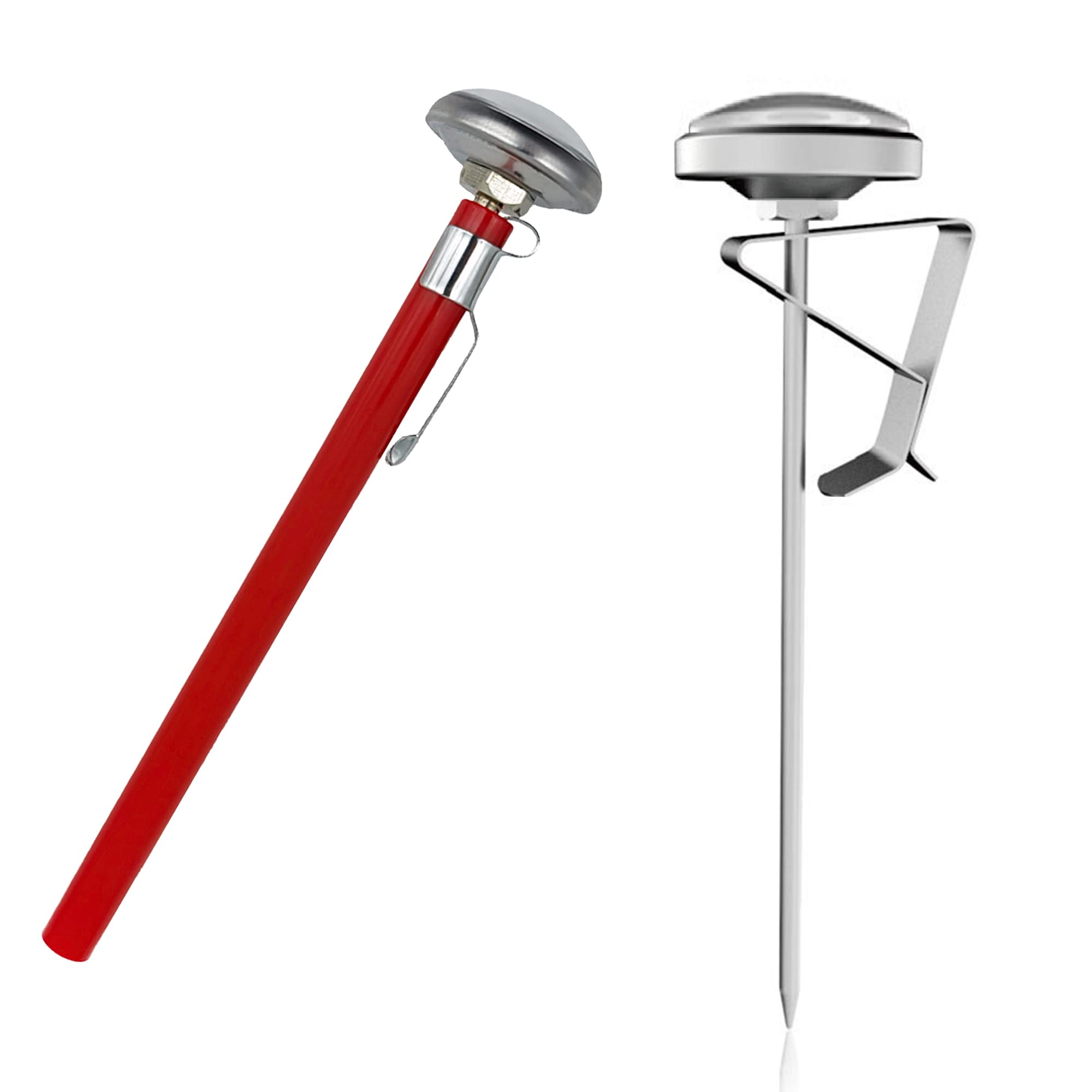 Kitchen Food-Cooking Meat Coffee Thermometer – Set of 3 Pocket Espresso Thermometer for Milk Foam Frothing Chocolate Water Grill, Turkey, BBQ Temperature Stainless Steel 1