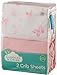 Cuddles & Cribs 2 Pack GOTS Certified Organic Cotton Fitted Crib Sheet - Pink, Butterfly