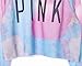 Ancia Girls Teens Womens Sweatshirt Pullover Tie Dye Print Crop Tops Crewneck(Tie Dye Pink 1)
