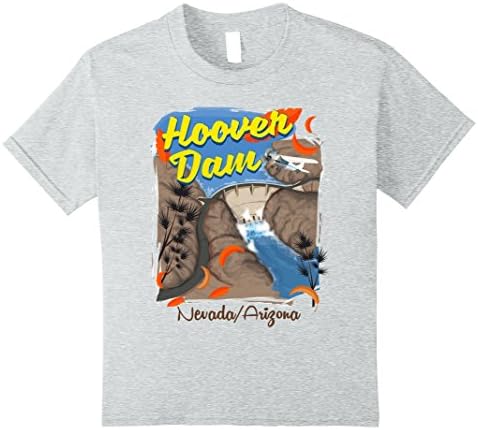 Kids Hoover Dam Arizona Nevada travel poster 10 Heather Grey