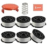 Generep Weed Eater Spool for Black and Decker AF-100 ,30 Feet/0.065 Inches Line String Trimmer Autofeed System Replacement Spool (6 Spool,1 Cap,1 Spring)