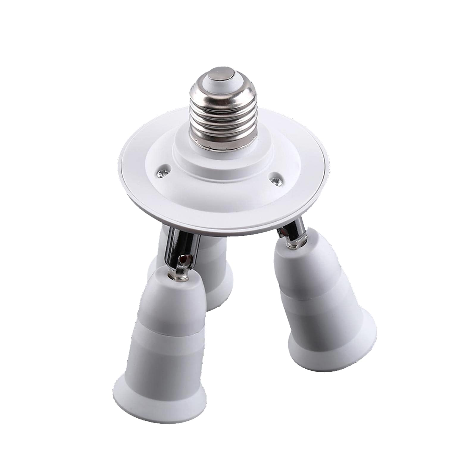 3 in 1 E27 Socket Adapter Holder, E27 To E27 Base Bulb Adapter Holder Socket Splitter, Adjustable Light Lamp Bulb Adapter, Universal lamp Holder with 180 Degree Bending(3 in 1)