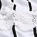 Imily Bela Women's Short Sleeve Colorblock T Shirt Lace Inset Tees Tops