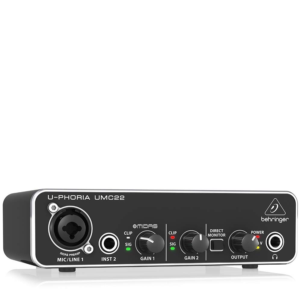 Interfaz de audio BEHRINGER (UMC22). la mejor forma de