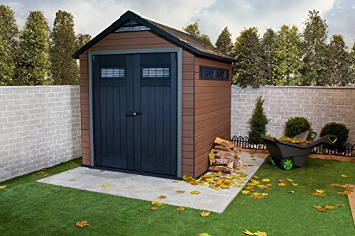 Keter/chalet et jardin 12-922433 Fusion Abri de Jardin en Composite Bois Marron et Gris Anthracite 229 x 223,5 x 252 cm