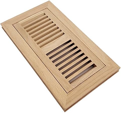 Homewell Red Oak Wood Floor Register Vent Flush Mount With Frame