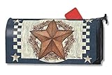 MailWraps Blue Barn Star Mailbox Cover 01339