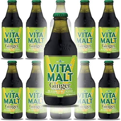 Vita Malt Ginger, NonAlcoholic Malt Beverage, 11.2oz Glass Bottle