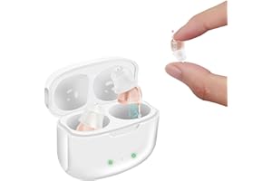 LRUSEIFE Not Amplifier True Hearing Aids,Invisible 16 Channels Digital Rechargeable Hearing Aids for Seniors with Noise Cancellation with Charging Box (Skin)