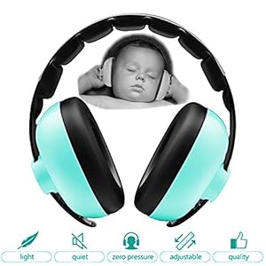 Zoom Time Baby Toddler Safety Noise Cancelling Ear Protection Ear Muffs Best Hearing Protection Ages 0-2+ Years Old One Piece Design