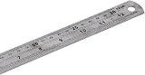 Rolson 50824 300mm Stainless Steel Ruler with Metric and Fraction Scales view 3