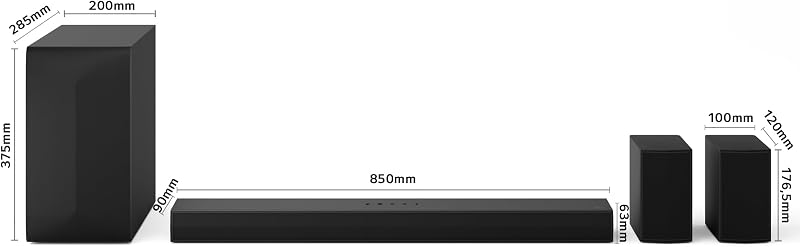 DS60TR - Barra de Sonido, Bluetooth, 440W, Negro
