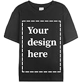 JPLILY Custom T Shirts with Your Image Black