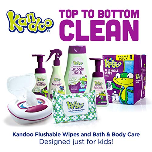 Flushable Baby Wipes for Kids, Sensitive by Kandoo, Resealable for Travel, Hypoallergenic Potty Training Wet Cleansing Cloths for Sensitive Skin, 42 Count, Pack of 12 - Thumbnail 6