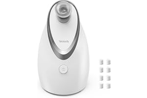 Wolady Facial Steamer, Nano-Ionic Face Steamer with Adjustable Nozzle & Aromatherapy Function, Warm Mist Humidifier Home Saun