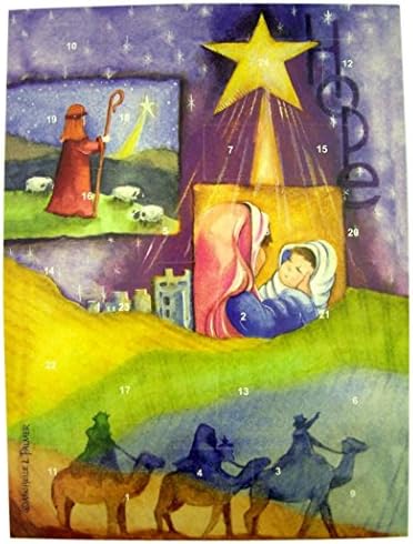 Christmas Hope Cardstock Advent Calendar with Die Cut Pull Tabs, 10 Inch (1)
