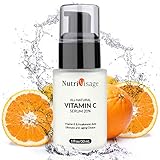NUTRIVISAGE Vitamin C Serum for Face and Eyes w/Hyaluronic Acid Serum & Vitamin E,Non-Irritating, Natural Facial Serum for Acne, Anti Wrinkle, Anti Aging, Fades Age Spots and Sun damage.