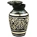 MEILINXU Funeral Keepsake Urn by Brass Mini Cremation Urn for Human Ashes Adult- Hand Engraved - Fits a Small Amount of Cremated Remains- Display Burial Urn at Home or Office (Majestic Radiance Baby