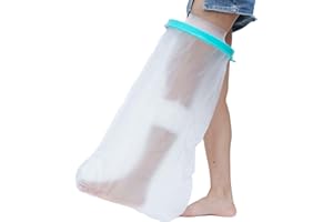 CIVJET Cast Covers for Shower Leg, Waterproof Cast Cover for Showering, Cast Protector for Shower Leg Adult, Shower Boots for Foot after Surgery, Knee, Ankle, Foot (Diameter - 9.8") Extra Large