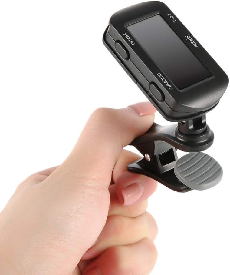 GOSONO Guitar Tuner Bass Guitar Ukulele Violin Common Tuner Clip-on LCD Screen 360 Rotatable Accurate Fast Tuning Guitarra