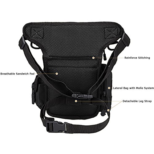 MAXTRA Military Tactical Drop Leg Bag Tool Fanny Thigh Pack Leg Rig