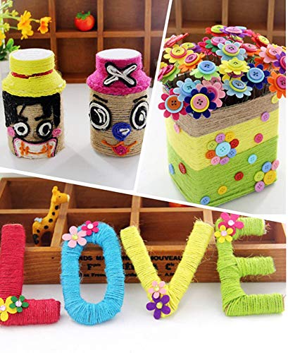 Jute Twine String/Rope for Crafts,Gardening,Wrapping,Packing Picture Hanging and Decoration 1148 Feets/383 Yards(3 PLY,2MM,14 Rolls,82 Feets per Roll) - Thumbnail 5