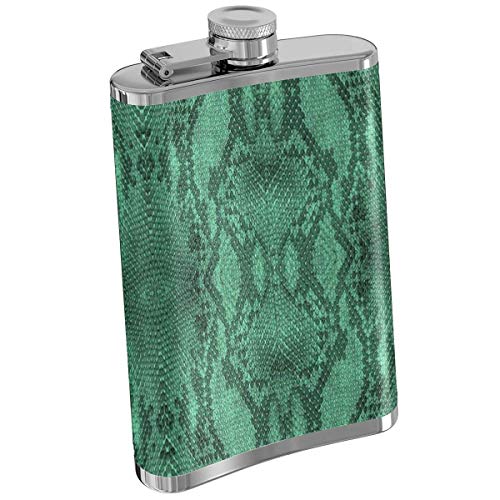 51nWvF2fz4L Patrón de piel de serpiente con estampado de serpiente negro verde portátil de acero inoxidable petaca 8 oz para acampar… Patrón de piel de serpiente con estampado de serpiente negro verde portátil de acero inoxidable petaca 8 oz para acampar… - Imagen 5