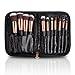 Makeup Brushes, VANDER LIFE Professional Travel Rose Gold Makeup Brush Set 11Pcs with Case Organizer Crocodile Skin