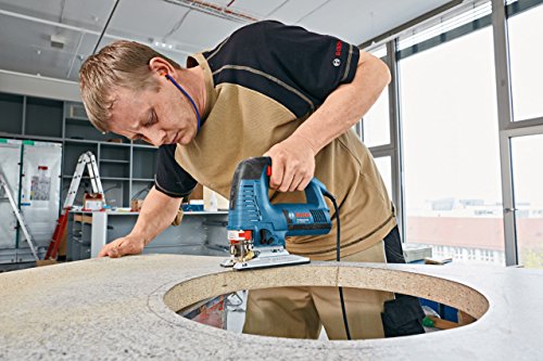 Bosch Professional GST 160 BCE, 800 W Nennaufnahmeleistung, 160 mm Schnitttiefe in Holz, L-BOXX, Absaug-Set, 1… – Bild 4