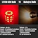 LUYED 2 x 800 Lumens Super Bright 1157 2835 33-EX Chipsets 1157 2057 2357 7528 LED Bulbs Used For Turn Signal Lights,Tail Lights,Red
