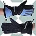 Dragon Squama Mens Ski Gloves, Waterproof 3M Thinsulate Thermal Warm Windproof Snow Sport Skiing Snowboarding, Winter Cold Weather Glove (Blue, L)