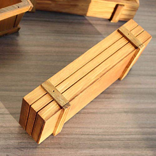 Kisten rechteckig Tisch Blumentopf Garten Deko Vintage Sukkulenten Pflanzkasten Holztopf Gartenarbeit Gerät – Bild 5