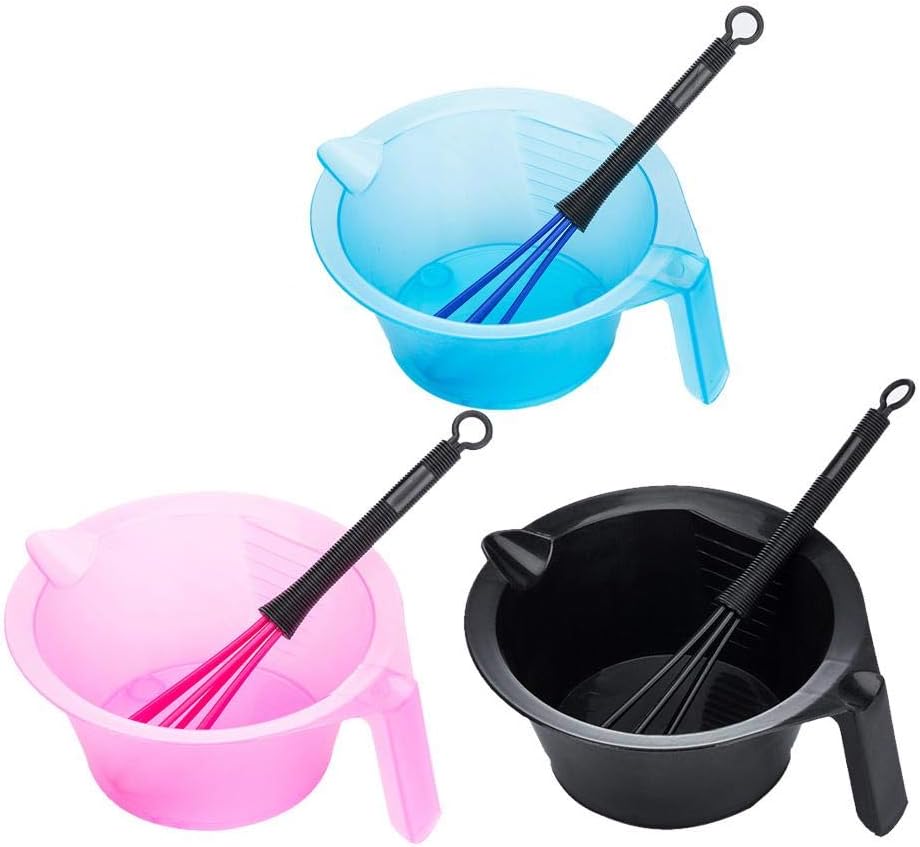 Gowind6 Hair Dyeing Bowl Whisk Dye Cream Dyestuff Whisk Hairdressing Styling Tool