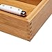 Bamboo Expandable Silverware Drawer Organizer - Kitchen Cutlery Utensil Flatware Tray Mortise and Tenon Connection