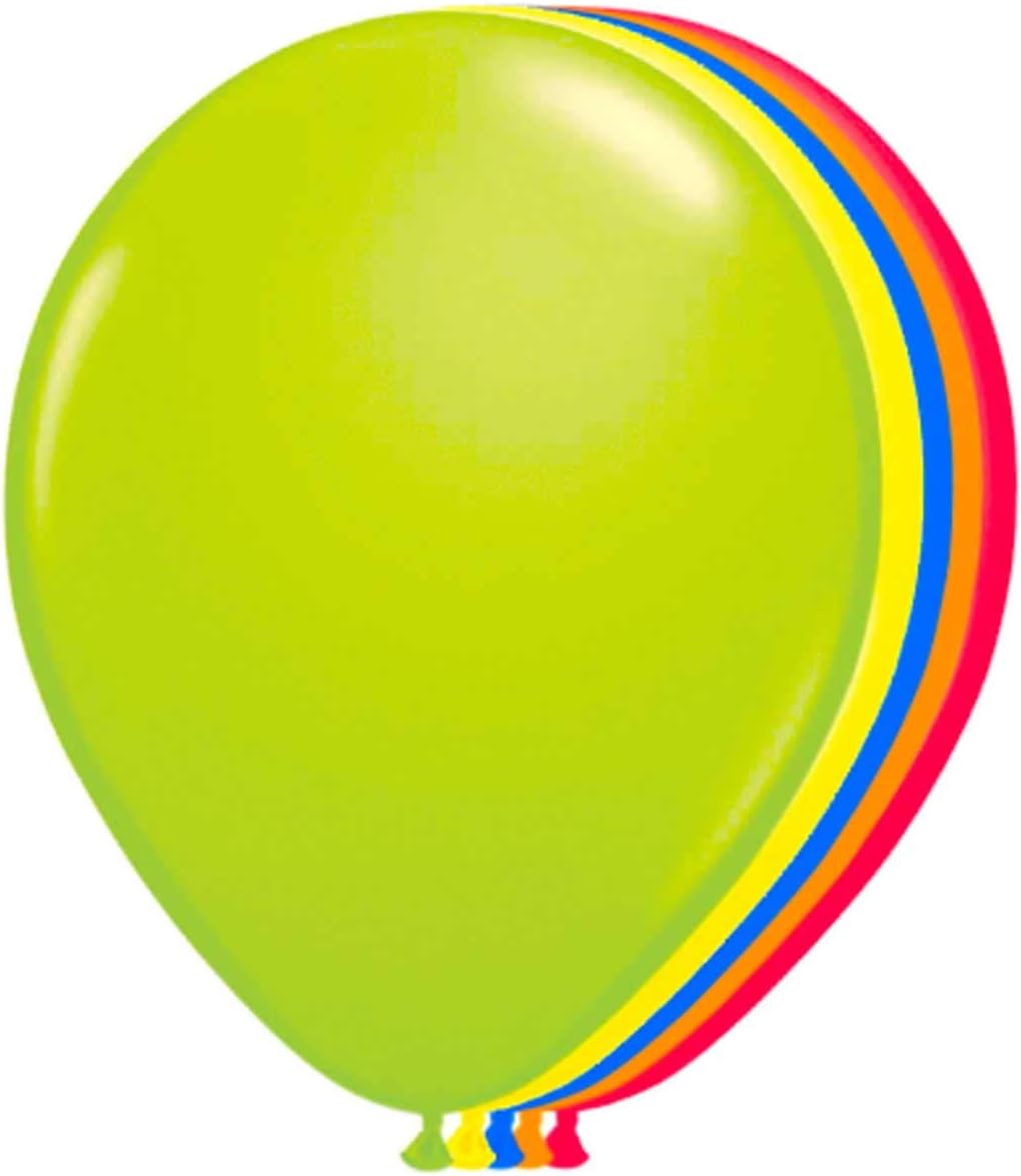 Folat 08166 Balloons Neon-25 cm, 50 Pieces, Multi Colours, Rubber