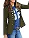 GRAPENT Women's Business Casual Buttons Pockets Open Front Blazer Suit Cardigan