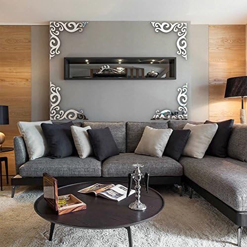 BackgroundTurnOver Mirror Stickers Sticker Decor 3D Long Wall Mirrored Adhesive Paper Mural On The Room for 2020 Dropshipping Film Window from Retro Vintage Antique Royal Palace Border Frame