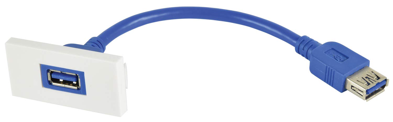 Av: Link | Wall Plate Module - USB3.0 Type-A Socket To Female Tail