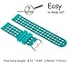 Lwsengme Silicone Quick Release - Choose Color & Width (18mm, 20mm,22mm) - Soft Rubber Watch Bands (Teal/White, 20mm)