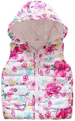 女児 ダウンベスト ダウンジャケット ベスト コート チョッキ 綿服 中綿ベスト アウター 子供服 軽量 可愛い 実物 通学 旅行 秋冬 カジュアル 防風 スキー 登山 フード付き 防寒