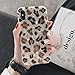 Dailylux Case for iPhone Xs Max 6.5 Inch 2018, Cute Phone Case Glitter Pearly-Lustre Slim Shell Protective Soft TPU Back Cover for Girls Women (Leopard Brown)