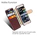 Belemay Compatible with Samsung Galaxy S7 Edge Case, Genuine Cowhide Leather Wallet Case, Protective Flip Folio Cover, Magnetic Closure, Kickstand Function, Card Holder Slots, Cash Pockets, Brown