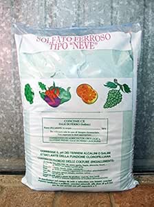 Sulfato ferroso () 25 kg, abono para plantas y flores: Amazon.es: Jardín