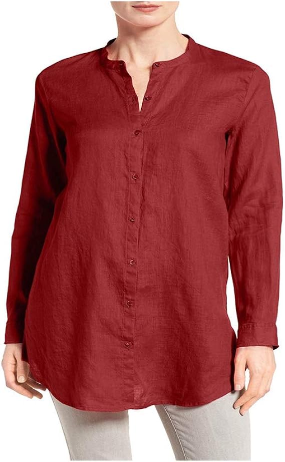 eileen fisher handkerchief linen top